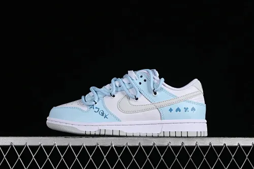 All categories Nk SB Dunk series Nk SB Dunk Low low-top sneakers Nk Dunk Low heart playing card graffiti American North Carolina blue SB strap low-top casual sneakers DV0831-101